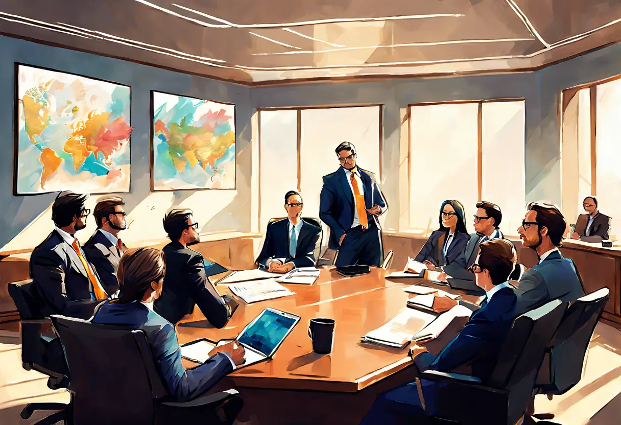 Lawyers attending a training session on marketing strategies.